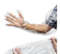 Lot de 50 housses imperméables pour plâtre de bras pour la douche - Gants de protection jetables pour adulte - Transparent