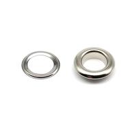 Lot de 50 œillets de 2,5 mm à 12 mm de haute qualité avec rondelle, œillet, anneau, trou d'air, rivet for sac en cuir, chaussures, ceinture, casquette, vêtements, 4 couleurs(Silver,Inner diameter 2.5m