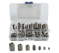 Lot de 50 inserts filetés auto-taraudeuses en acier inoxydable pour réparer les filetages intérieurs endommagés pour M3 M5 M6 M8 pour M10 Argent