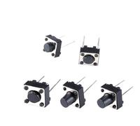 Lot de 50 interrupteurs tactiles série 6X6, broches 6 x 6 x 4,3/5/6/7/8/9/10 mm, support horizontal de 2/4 pieds, bouton-poussoir, DIP PCB, micro/interrupteur à clé(6x6 2Pins,6x6x7mm)