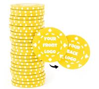 Lot de 50 jetons de poker en argile personnalisés, imprimés en couleur avec votre logo, image ou texte, jetons de poker en argile de taille casino 40 mm d'épaisseur 11,5 g avec logo pour jetons de bar