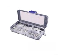 Lot de 50 joints plats en cuivre pour applications de carter avec boîte de 50, 100 ou 120 pièces, différentes tailles pour une durabilité accrue (50 feuilles d'aluminium)