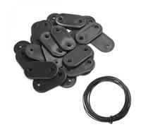 Lot de 50 kits de fixation pour brise vue, canisse anti-UV - Gris - Linxor