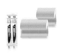 Lot de 50 lames de scalpel 18 en acier carbone pour porte-lame n° 4 - Lames de rechange dans un emballage stérile