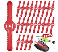 Lot de 50 lames de tondeuse à gazon en plastique, 135 mm, lames de rechange pour tondeuse à gazon sans fil, accessoires pour pelouse, jardin, verger, bois ou pastoral