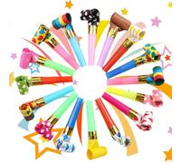 Lot de 50 Langue de Belle Mere,Sifflet Anniversaire,Sifflet Anniversaire Enfant,Sifflets pour Enfants,pour Anniversaire d'enfant,Fête Olympique,Souffleur de Fête,Jouet Trompette,Accessoires Fête Noël