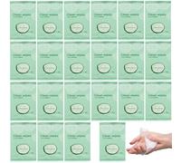 Lot de 50 lingettes humides de luxe emballées individuellement pour les mains et le visage ; lingettes démaquillantes doux et nettoyantes tout usage doux pour la peau