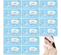 Lot de 50 lingettes nettoyantes jetables de luxe emballées individuellement, respectueuses de la peau ; lingettes démaquillantes douces et hygiéniques ; lingettes nettoyantes à l'eau pure pour voyage