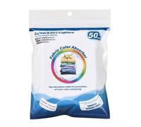 Lot de 50 lingettes pour machine à laver - Feuilles de capture de couleur - Protection efficace des couleurs - Soin du linge - Solution de protection anti-décoloration - Lingettes de nettoyage pour