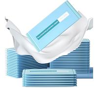 Lot de 50 lingettes rafraîchissantes, en papier toilette humide, format voyage, lingettes rafraîchissantes pour le visage et les mains, papier toilette humide biodégradable pour la maison, le bureau