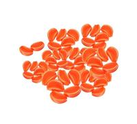 Lot de 50 marionnettes en forme de bec de canard en peluche pour canards en caoutchouc 18 mm, 25 mm, 42 mm, 54 mm, orange