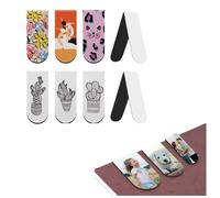 Lot de 50 marque-pages magnétiques vierges par sublimation pour la maison, les étudiants, les enseignants, la salle de classe, le bureau