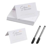 Lot de 50 Marque-Places C'est Agréable Que tu Sois Là, Marque-Places 85x55mm à Auto-étiqueter Avec 2 stylos, Cartes Nominatives à Auto-étiqueter, étiquettes Nominatives pour Mariage, Anniversaire