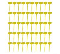 Lot de 50 marqueurs de potager 20 cm faciles à écrire (jaune)
