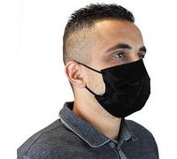Lot de 50 masques chirurgicaux 3 plis jetables type II R - Noir