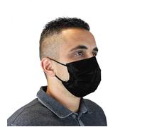 Lot de 50 masques chirurgicaux 3 plis jetables type II R - Noir