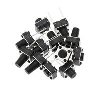 Lot de 50 micro-interrupteurs à bouton-poussoir 12 V, cuivre, 2 broches, DIP2, SMD, 6 x 6 x 12 mm