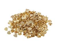 Lot de 50 mini attaches parisiennes décoratives en forme de cœur pour scrapbooking