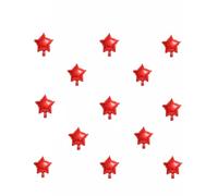 Lot de 50 mini ballons en mylar en forme d'étoile rouge de 12,7 cm pour anniversaire, mariage, fête prénatale, décoration de fête de Noël (étoile rouge)
