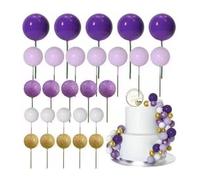 Lot de 50 mini ballons pour décoration de gâteaux et cupcakes - Décoration festive pour célébrations, mariages, amours
