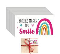 Lot de 50 mini cartes de remerciement - « Ich Hoffe Das Bringt Sie zum Lächeln » - Cartes d'affaires pour petites entreprises, fournitures de bureau et marketing - Cartes de visite professionnelles