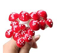 Lot de 50 mini champignons en mousse pour décoration de jardin, pots de fleurs, boîtes de plantesDeft traités