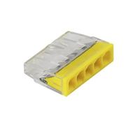 Lot de 50 mini-connecteurs de fils à 2/3/4/5/6/8 ports, bornier facile à insérer, for câblage électrique domestique et d'éclairage.(CMK205(5P))