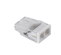 Lot de 50 mini-connecteurs de fils à 2/3/4/5/6/8 ports, bornier facile à insérer, for câblage électrique domestique et d'éclairage.(CMK202(2P))