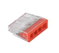 Lot de 50 mini-connecteurs de fils à 2/3/4/5/6/8 ports, bornier facile à insérer, for câblage électrique domestique et d'éclairage.(CMK204(4P))