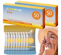 Lot de 50 mini crèmes solaires, taille voyage, taille voyage, protection solaire, anti-âge, SPF 50+, mini crème solaire, étanche, pour protection solaire à tout moment et n'importe où, 2