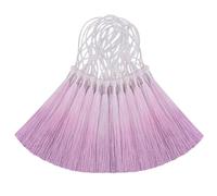 Lot de 50 mini glands en soie pour loisirs créatifs DIY, marque-pages, fabrication de bijoux mignons perlés, boucles d'oreilles pour fille, porte-clés, remise de diplôme, petite clé, long ruban tissu