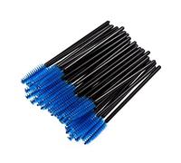 Lot de 50 mini pinceaux de maquillage jetables Bleu
