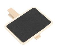 Lot de 50 mini pinces à tableau noir en bois pour tableau de notes, notes, étiquettes, fête - Emballage multiple (forme de table)