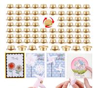 Lot de 50 mini roulements rotatifs en métal pour loisirs créatifs, cartes en papier, scrapbooking, cartes, rotation à 360°, mécanisme de rotation lisse, outil rotatif pour la fabrication de bijoux