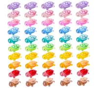 Lot de 50 mini tortues en résine réalistes et colorées, mini figurines d'animaux, micro-ornements de paysage, petits jouets d'animaux pour la décoration la maison, la famille, du dortoir et du