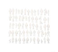 Lot de 50 modèles d'architecture blancs pour loisirs créatifs 1:75 | Parfait pour les modèles architecturaux, les scènes de diorama, les tables de sable, les configurations ferroviaires et les