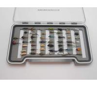 Lot de 50 mouches à truites nymphes en boîte mixte, variété de types et de tailles, DIY12