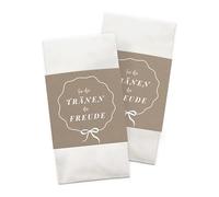 Lot de 50 mouchoirs en forme de larmes de joie - Avec pastilles adhésives à fermer - Cadeaux d'invités de mariage, serviettes vintage, décoration de mariage, église, accessoires de mariage - Sceau et