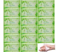 Lot de 50 mouchoirs humides de luxe emballés individuellement pour la peau ; lingettes humides douces et douces pour les mains et le visage ; mouchoirs nettoyants tout usage pour voyage, maison