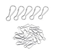 Lot de 50 mousquetons en métal pour cordon, porte-clés, drapeau, chaussettes, corde à linge (25 mm)