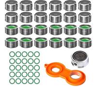 Lot de 50 mousseurs de robinet M24 pour filtre ABS avec e buse de mélange pour passoire d'eau pour cuisine