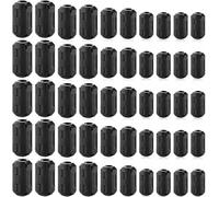 Lot de 50 noyaux de ferrite pour câbles - Noyaux de ferrite - Noyau d'anneau de ferrite - Noyaux de ferrite - Noyaux de ferrite enfichable - Pour câbles RFI, EMI - 3,5 mm, 5 mm, 7 mm, 9 mm, 13 mm
