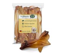 Lot de 50 oreilles de bœuf avec coquillage pour chiens - Naturelles et de qualité supérieure - Faible en gras et en protéines - Article à mâcher pour les soins dentaires de Wuffsnacks