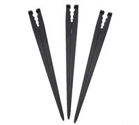 Lot de 50 ou 100 piquets de support d'irrigation goutte à goutte, piquets en PVC noir de 14,3 cm pour tuyau de 6,3 mm, piquets d'arrosage pour plantes de jardin et parterres de fleurs (50 pièces)