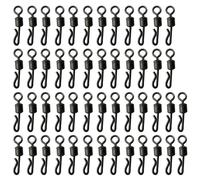 Lot De 50 Ou 100 Tonneau De Pêche Noir, Pivotant, Connecteur Pesca Suspendu, Terminal Erminal, Matériel De Pêche