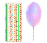 Lot de 50 pailles en papier colorées, biodégradables, flexibles, jetables, pour cocktail, fête, mariage, Noël, cake pops, bricolage, 28 cm x 6 mm