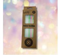 Lot de 50 Pailles Jetables Multicolores En Amidon De Maïs Compostables et Biodégradables