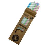 Lot de 50 Pailles Multicolores en Amidon de Maïs Taille 21 cm
