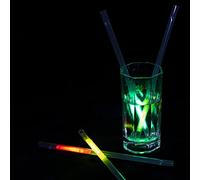 Lot de 50 pailles phosphorescentes pour concerts, fêtes, mariages, anniversaires d'enfants