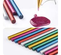 Lot de 50 paillettes de colle chaude, 7 x 100 mm, pour loisirs créatifs, collage solide pour bois, plastique et papier